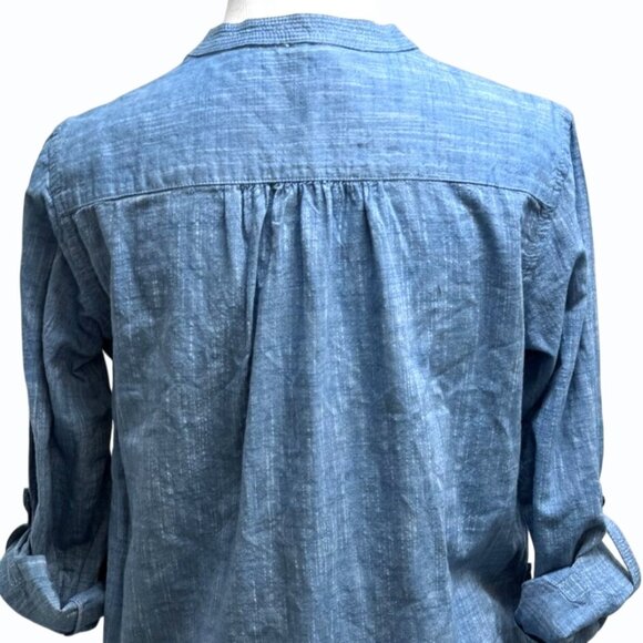 Seafolly Australia Boyfriend Beach Shirt Cover-Up XS Chambray‎ Blue Tunic - Picture 6 of 12
